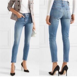 Veronica Beard Faye High Rise Skinny Jeans in Pipeline Wash